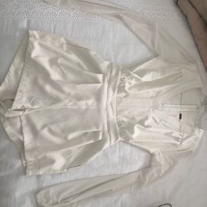 White Romper with mesh